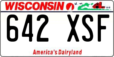 WI license plate 642XSF