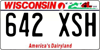 WI license plate 642XSH