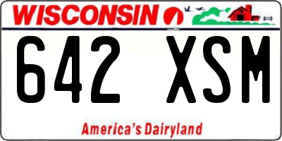 WI license plate 642XSM