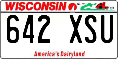 WI license plate 642XSU
