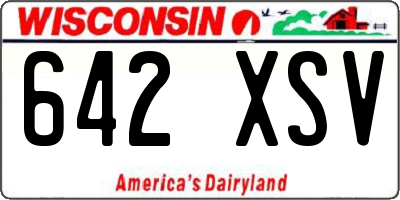 WI license plate 642XSV