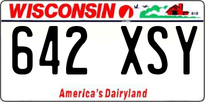 WI license plate 642XSY