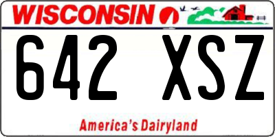 WI license plate 642XSZ