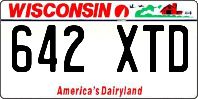 WI license plate 642XTD