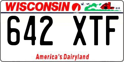 WI license plate 642XTF