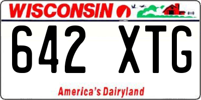 WI license plate 642XTG
