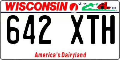 WI license plate 642XTH