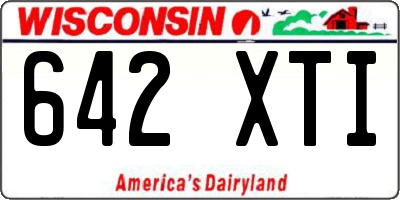 WI license plate 642XTI