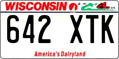 WI license plate 642XTK