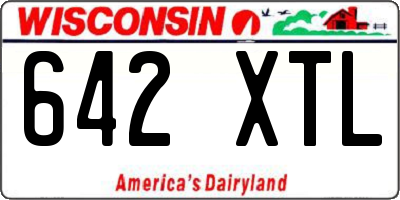 WI license plate 642XTL