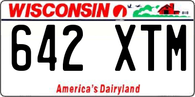 WI license plate 642XTM