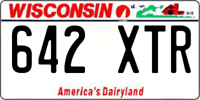 WI license plate 642XTR