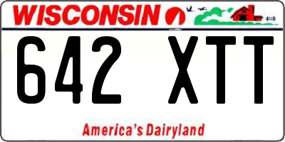 WI license plate 642XTT