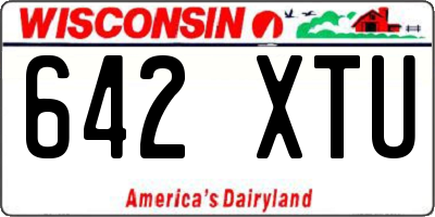 WI license plate 642XTU