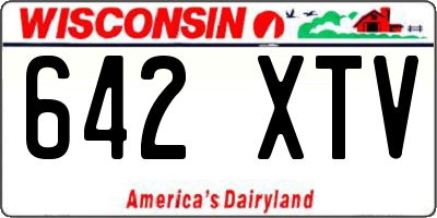 WI license plate 642XTV