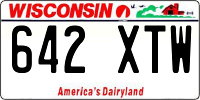 WI license plate 642XTW