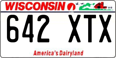 WI license plate 642XTX
