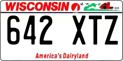 WI license plate 642XTZ