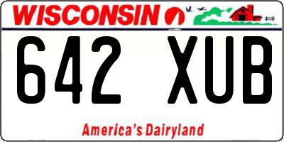 WI license plate 642XUB
