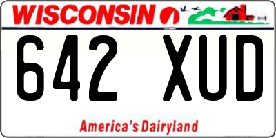 WI license plate 642XUD
