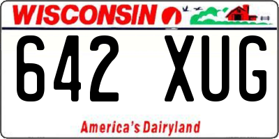 WI license plate 642XUG