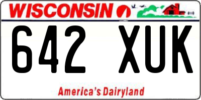 WI license plate 642XUK