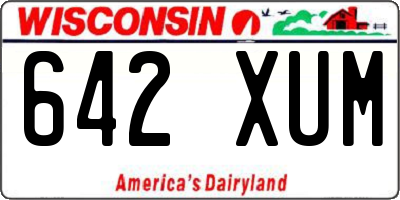 WI license plate 642XUM