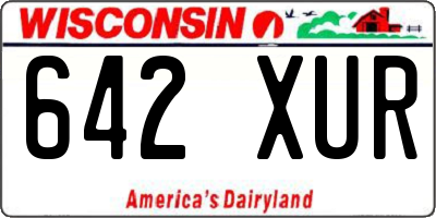 WI license plate 642XUR