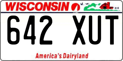 WI license plate 642XUT