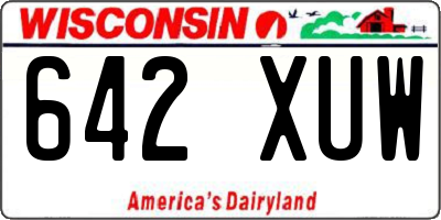 WI license plate 642XUW