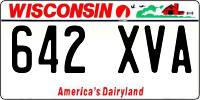 WI license plate 642XVA