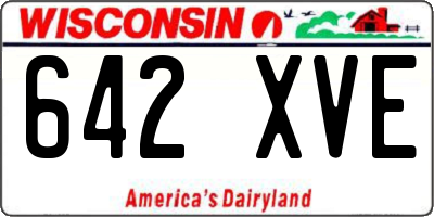 WI license plate 642XVE