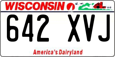 WI license plate 642XVJ
