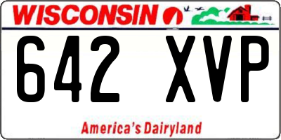 WI license plate 642XVP