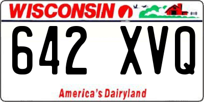 WI license plate 642XVQ