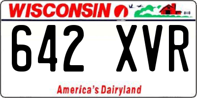 WI license plate 642XVR