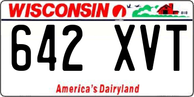 WI license plate 642XVT