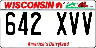 WI license plate 642XVV