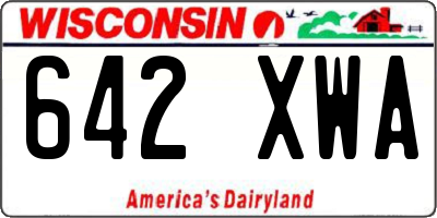 WI license plate 642XWA