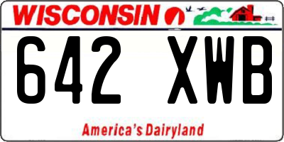 WI license plate 642XWB