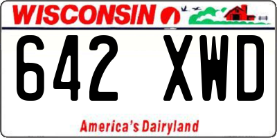 WI license plate 642XWD