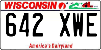 WI license plate 642XWE