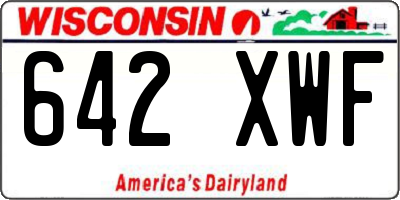 WI license plate 642XWF