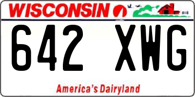 WI license plate 642XWG