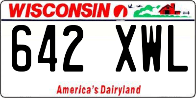WI license plate 642XWL