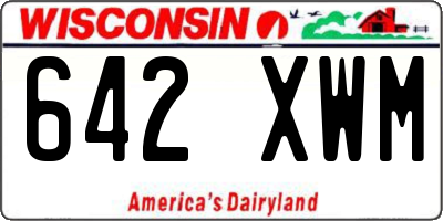 WI license plate 642XWM