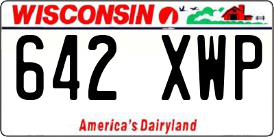 WI license plate 642XWP