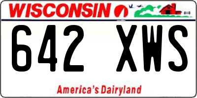 WI license plate 642XWS