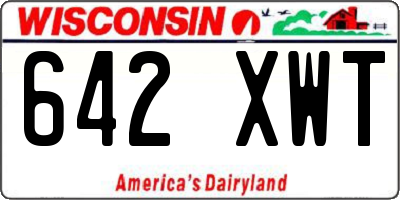 WI license plate 642XWT