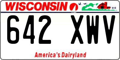 WI license plate 642XWV